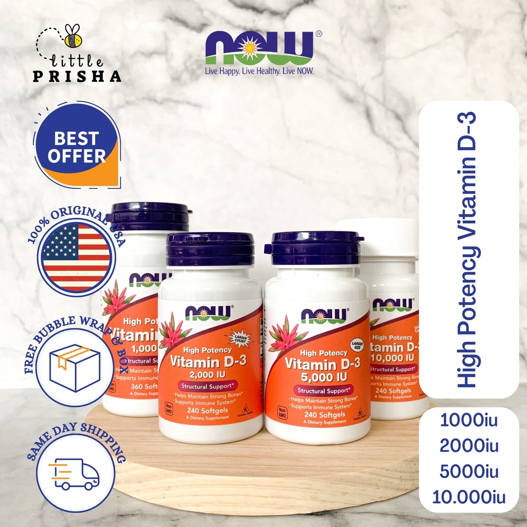 Jual OBRAL SALE NOW Vitamin D3 IU 1000 2000 5000 10000 D-3 D 3 Food ...