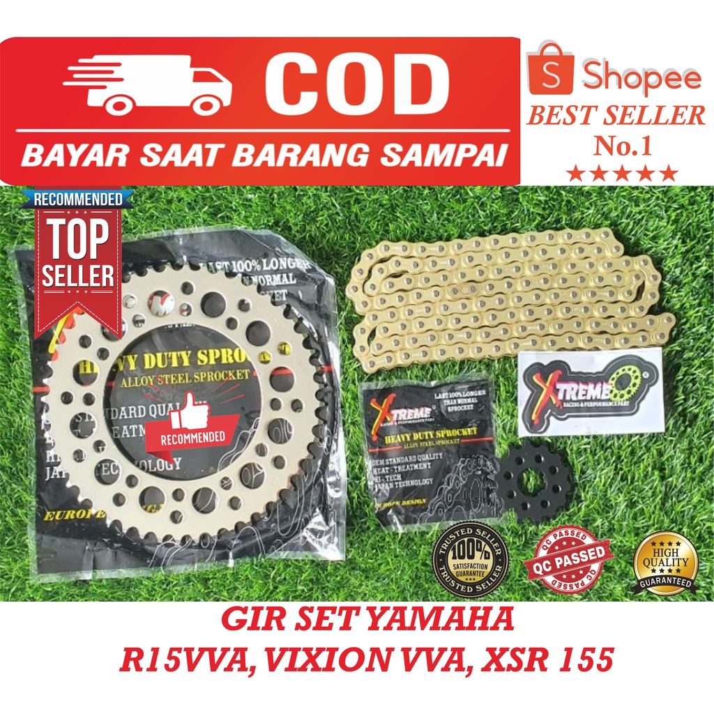 Jual GIR GEAR SET MOTOR YAMAHA R15V3, VIXION VVA, XSR 155 428H Shopee
