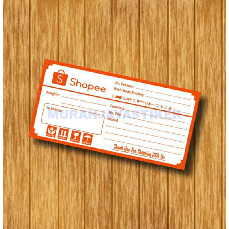 Jual LABEL PENGIRIMAN SHOPEE ISI 100 LEMBAR / LABEL PENGIRIMAN MURAH ...