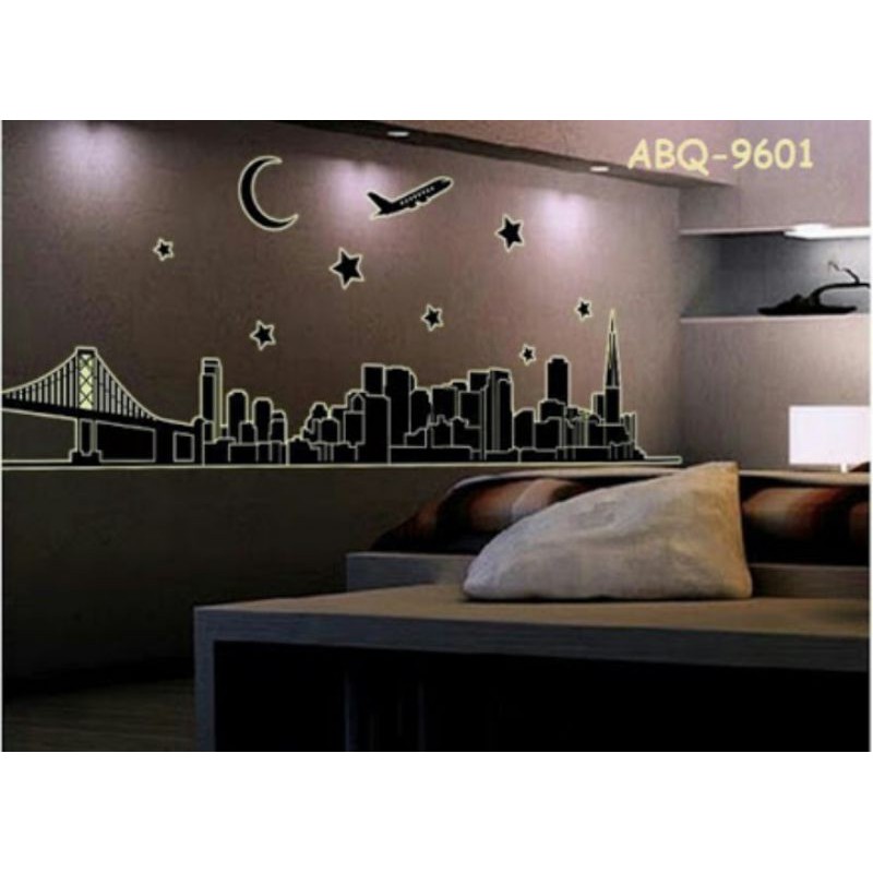 Jual Stiker Dinding wallstiker 60x90cm Motif Karakter Glow Panorama