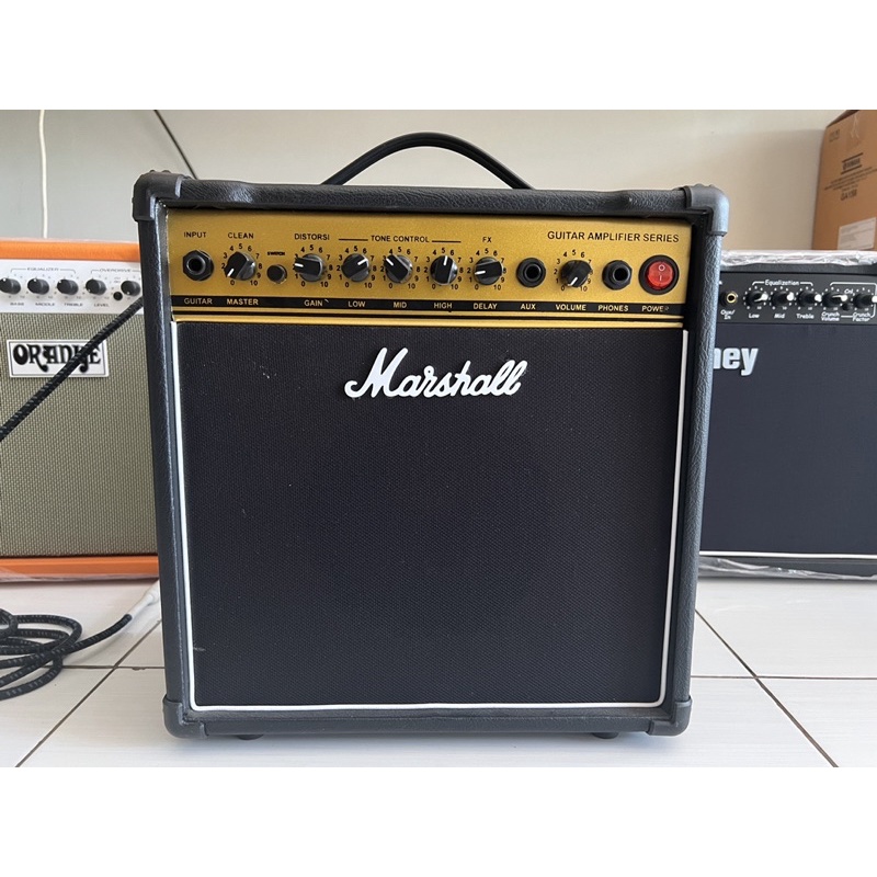 Jual Ampli Gitar Marshall Suara Clean Efek Distorsi & Delay 8 inch