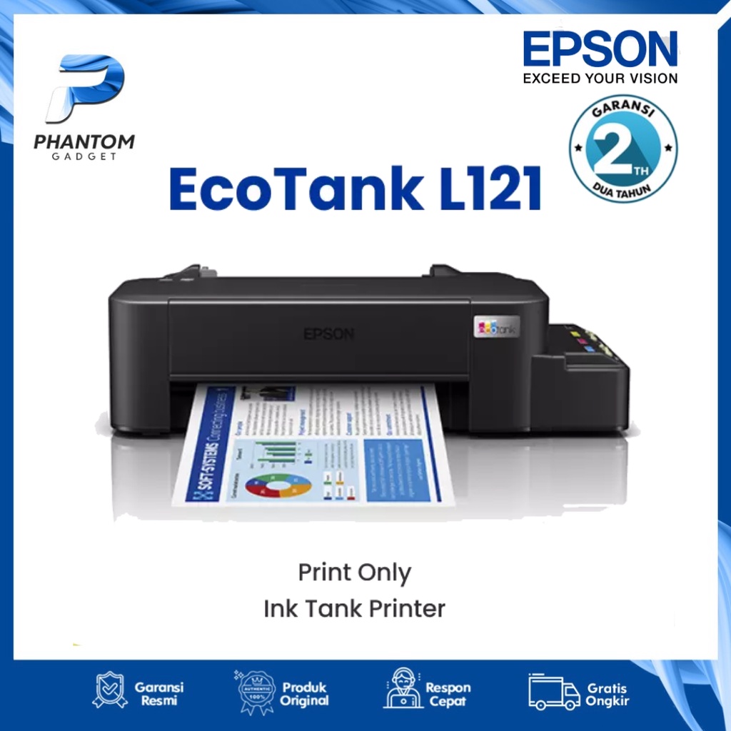 Jual Epson Printer Inktank L121 L 121 Single Function Print Only Garansi 2 Tahun Shopee Indonesia 4450