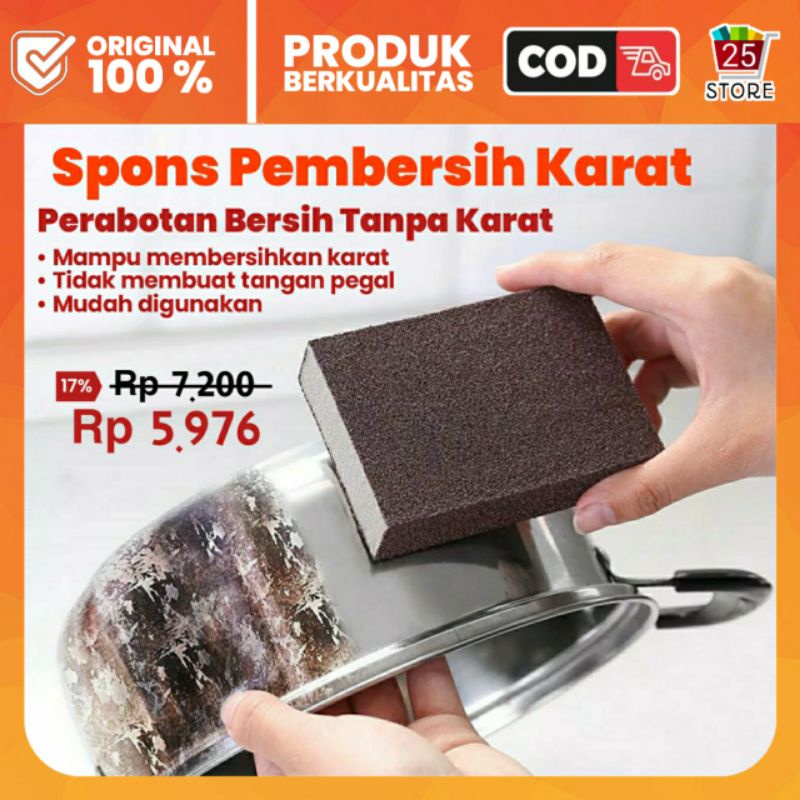 Jual Nano Melamine Magic Sponge Spons Pembersih Karat Kerak Besi Emery ...