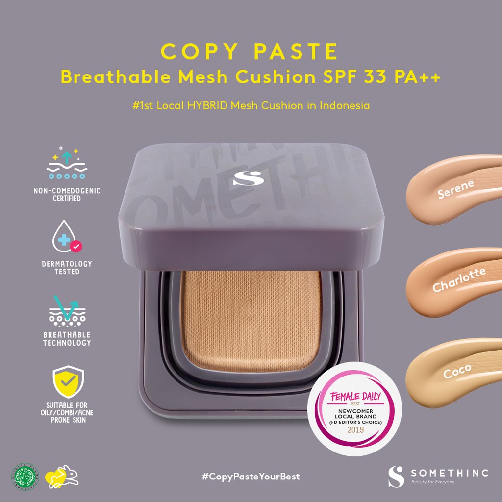 Jual (DISKON 50%) SOMETHINC Copy Paste Breathable Mesh Cushion SPF 33 ...
