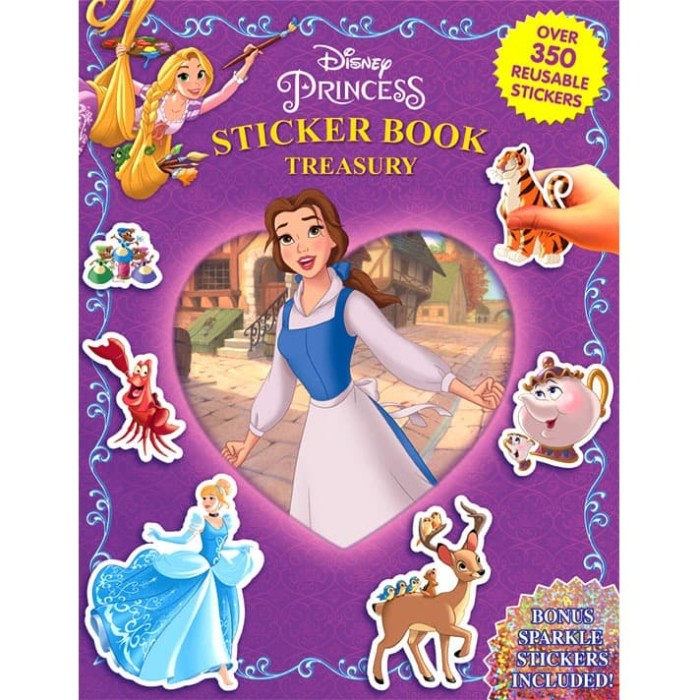 Jual Sticker Book Treasury DISNEY PRINCESS With Over 350 Reusable ...