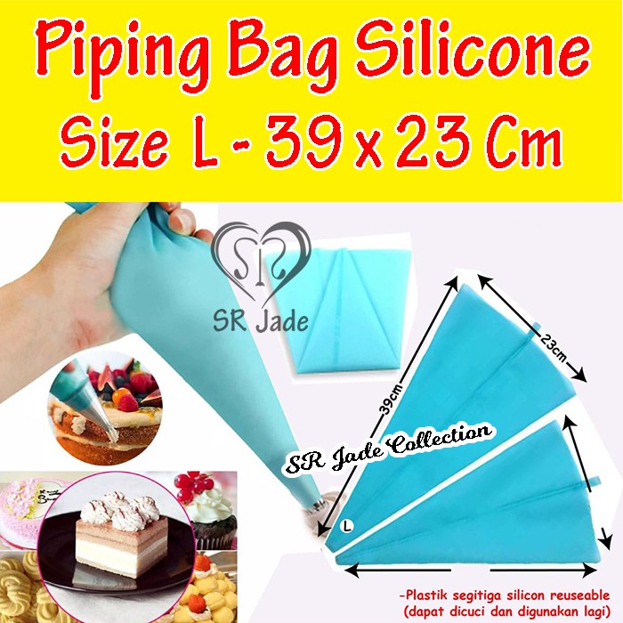 Silicone Piping Bag Reusable Kantung Segitiga Silikon Semprot Kue  Buttercream Papping Bag