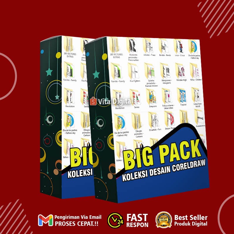 Jual Big Pack Desain Koleksi Coreldraw Siap Edit Shopee Indonesia