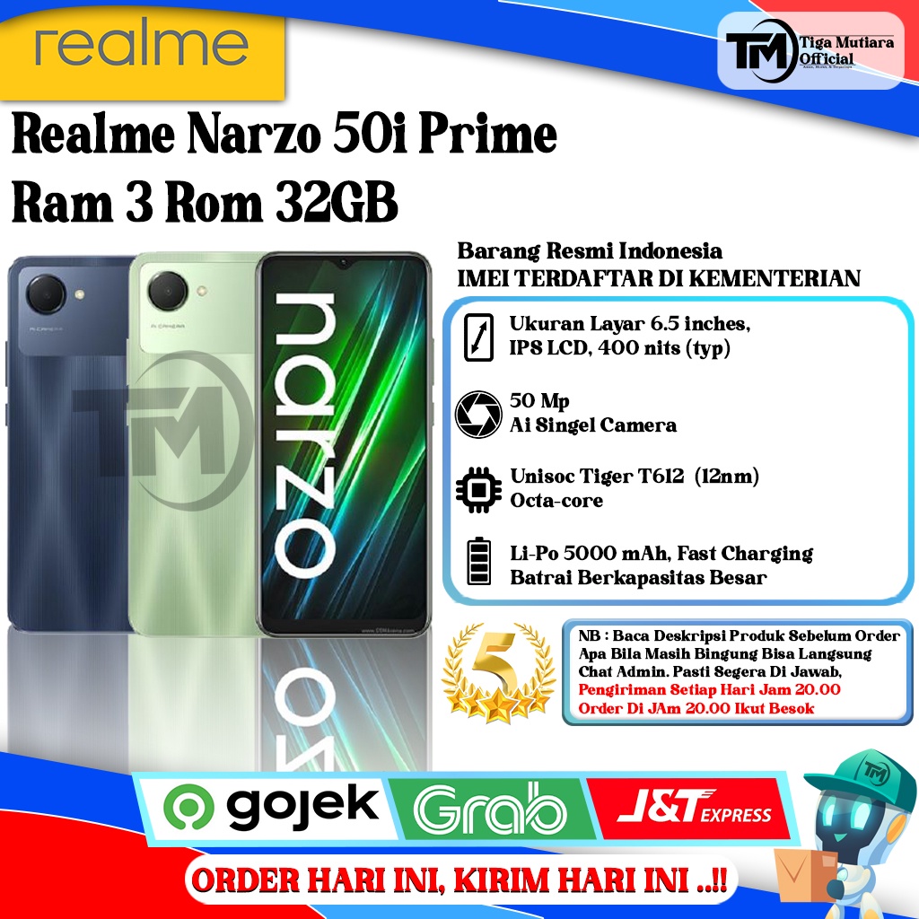 Jual Realme Narzo 50i Prime Ram 3GB | 4GB Rom 32GB | 64GB Segel ...