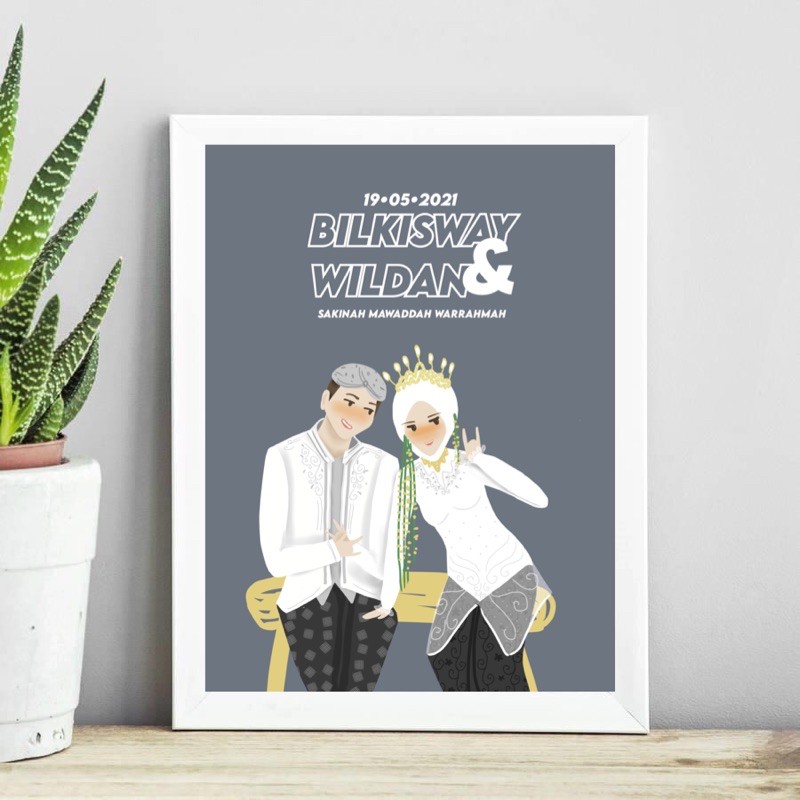 Jual ILUSTRASI + FRAME UKURAN 10R | Shopee Indonesia