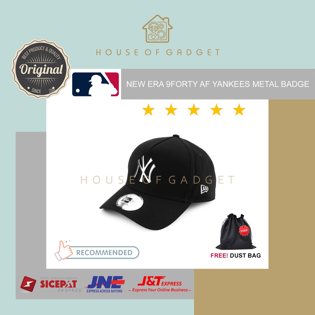 New Era Cappellino MLB New York Yankees - 59FIFTY Stile, Taglia Unica, Colore Nero/Bianco, Per Uomo E Donna