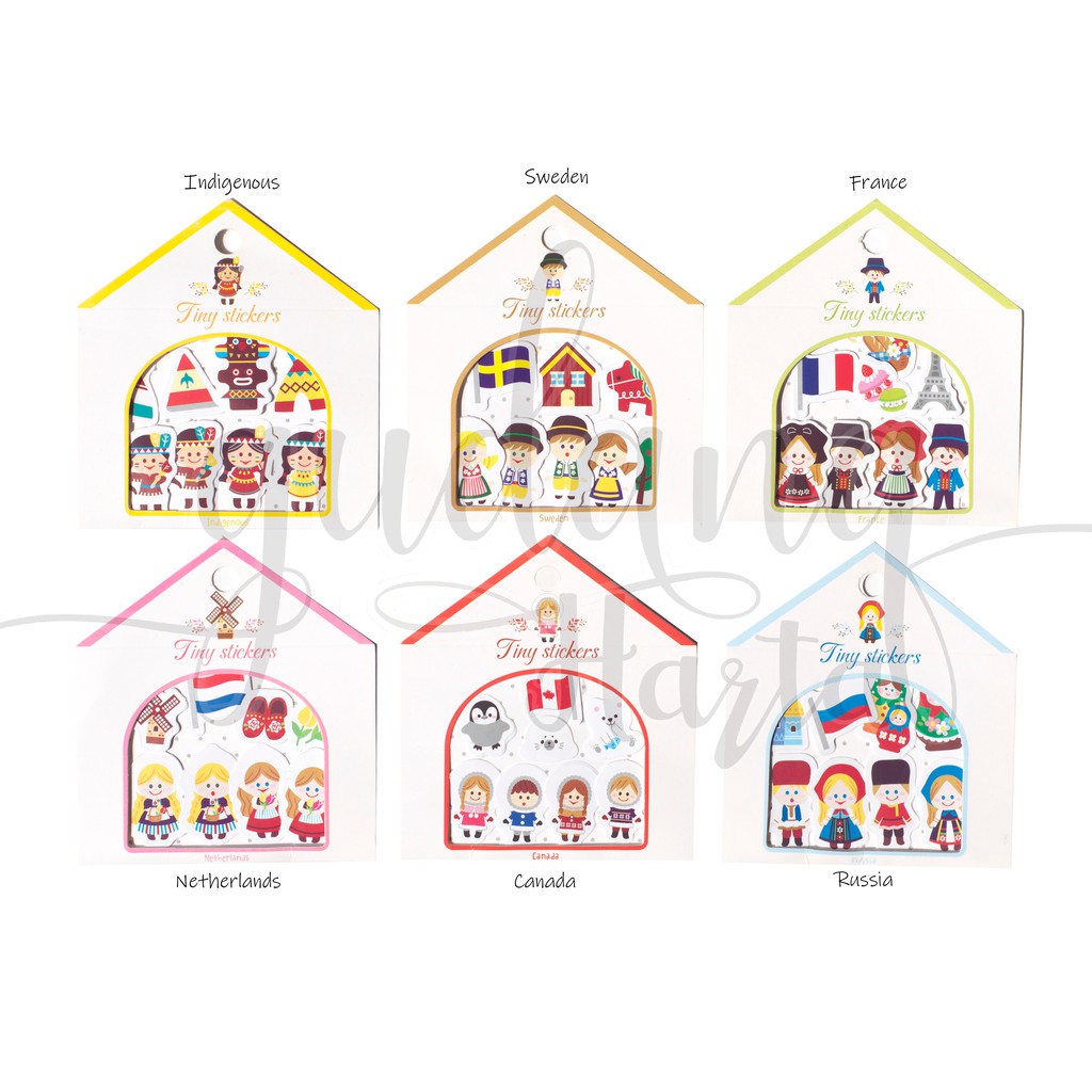 Jual Stiker Bentuk Rumah Unik Sticker Indian Series DIY Scrapbook GH