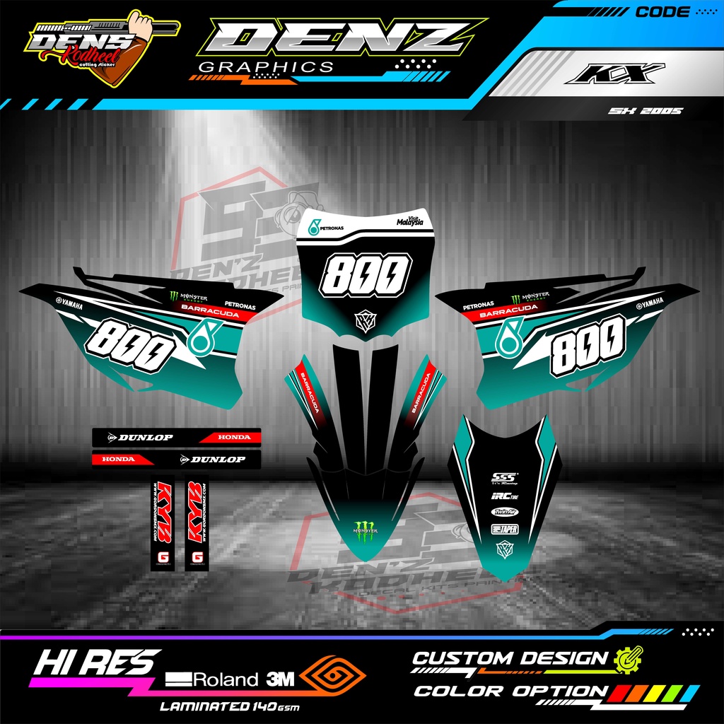 Jual DECAL STICKER KX 85 NEW FREE FULL CUSTOME NO NAMA SPONSOR FULL ...