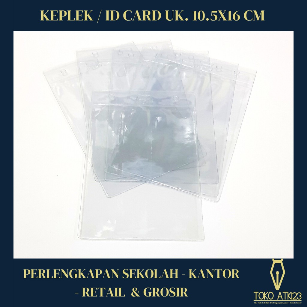 Jual Keplek Plastik Mika ID Card / Name Tag Ukuran 10.5x16cm Tegak ...