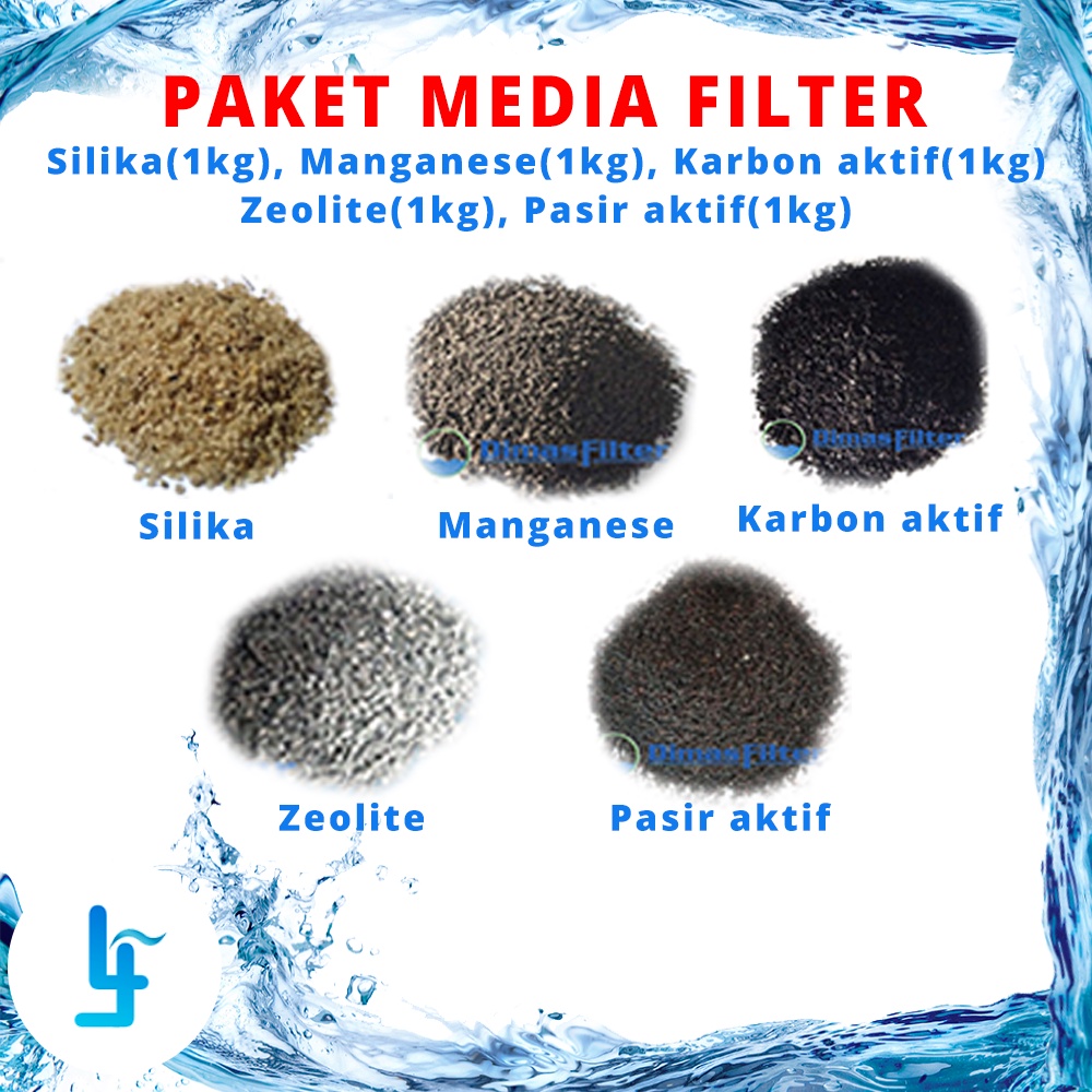 Jual Paket Media Filter Air Manganese Silika Pasir aktif Zeolite Karbon