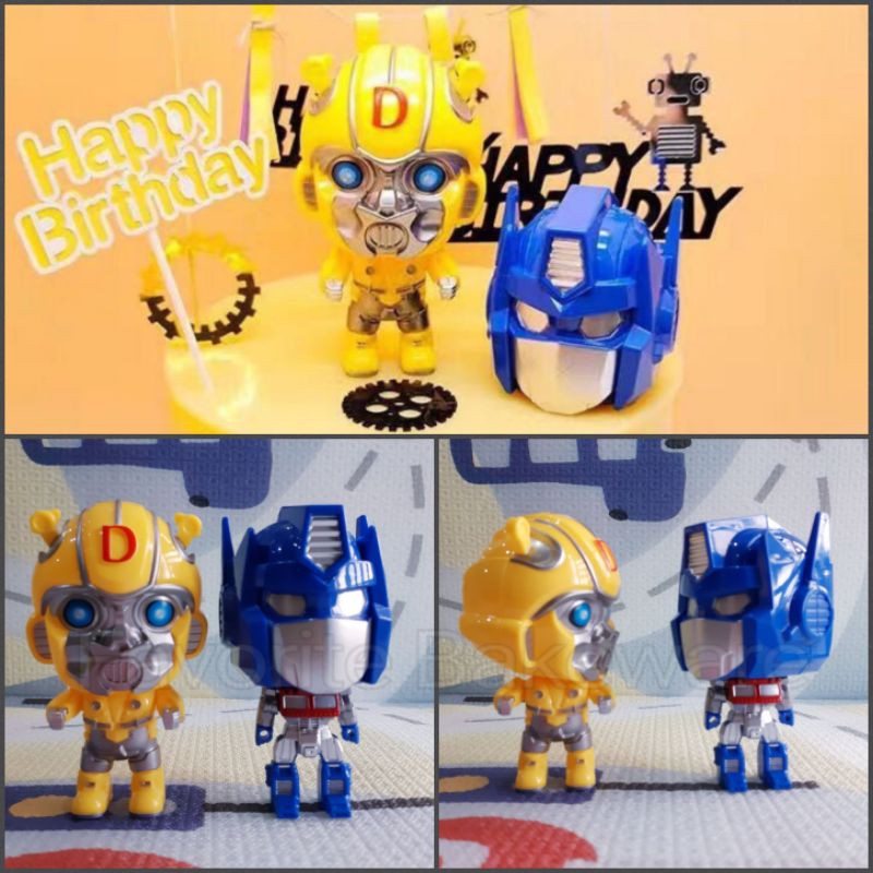 Jual Topper Cake Birthday Transformer Hiasan Kue Tart Ulang Tahun Anak
