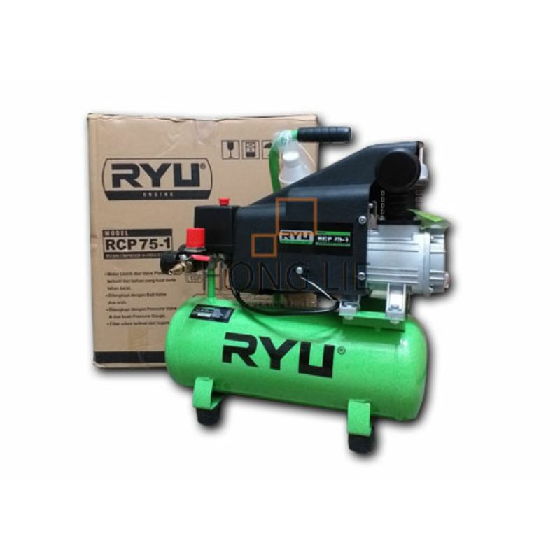 Jual RYU RCP75-1 RCP 75-1 Kompresor 3/4 HP 0.75 HP 10 Liter Portable ...