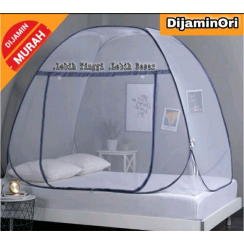 Jual selambu kelambu tidur lipat dewasa 200x200 jumbo pinggiran karet ...