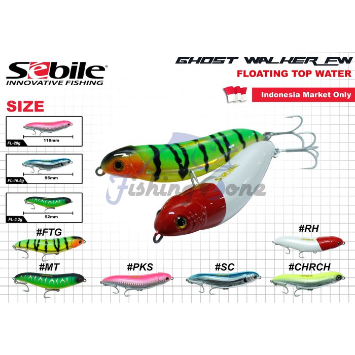 Jual Sebile GHOST WALKER 95 Floating 95mm/16.5g color MT AP-538 ...