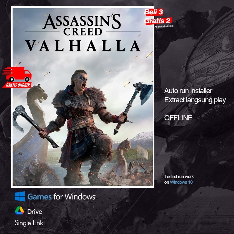 Jual Assassin Creed Valhalla Game Pc Action Adventure Rpg Download Langsung Play Shopee