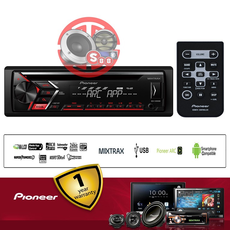 Jual Pioneer DEHS1050UB CD Player USB AUX Mixtrax Android Music