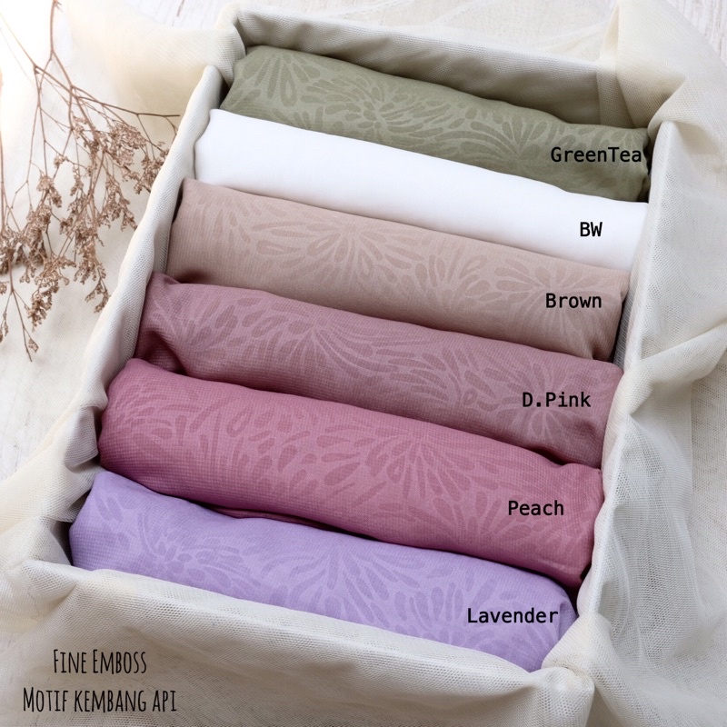 Jual {PINGGIRAN LASER} HIJAB SEGIEMPAT POLLYCOTTON CHIFFON FINE EMBOSS ...