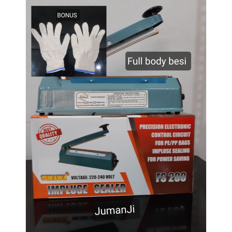 Jual Mesin press impulse sealer body besi 20cm Shopee Indonesia
