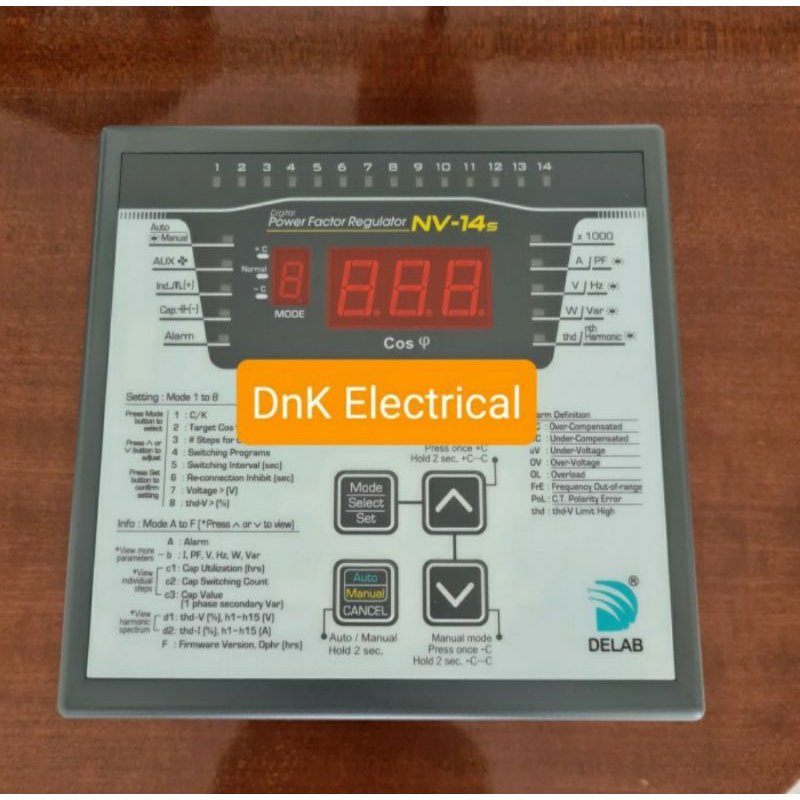 Jual Power Factor Regulator 14 Step Merk DELAB NV14s Shopee Indonesia