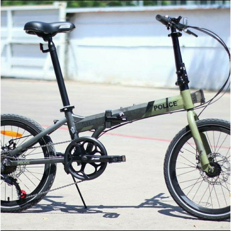 Jual Sepeda Lipat Element Police Texas Grey Green (Free Helm) | Shopee ...