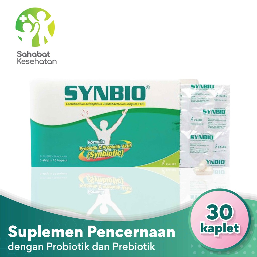 Jual Synbio 30 Kapsul Suplemen Probiotik Dan Prebiotik Dewasa | Shopee ...