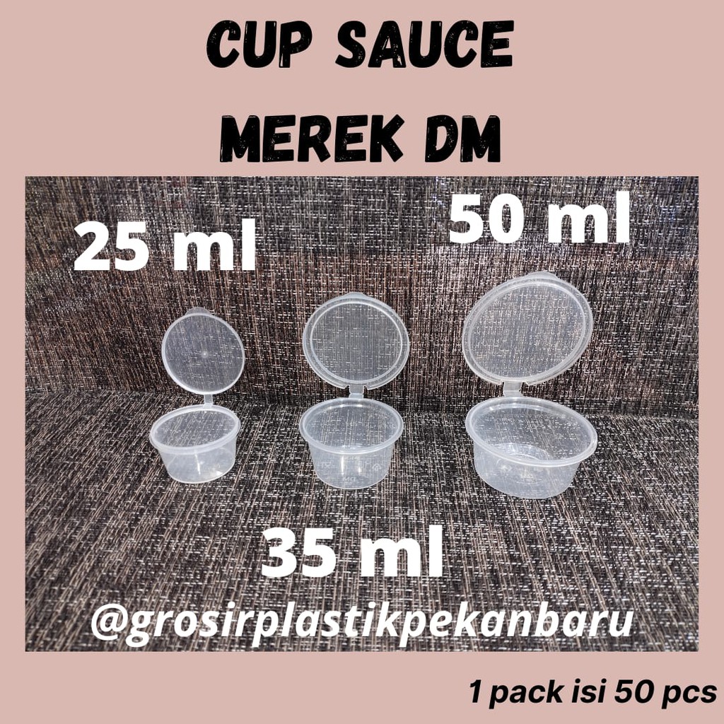 Jual Isi 50 Pcs Cup Sauce Dm 25 35 And 50 Ml Cup Sauce Tempat