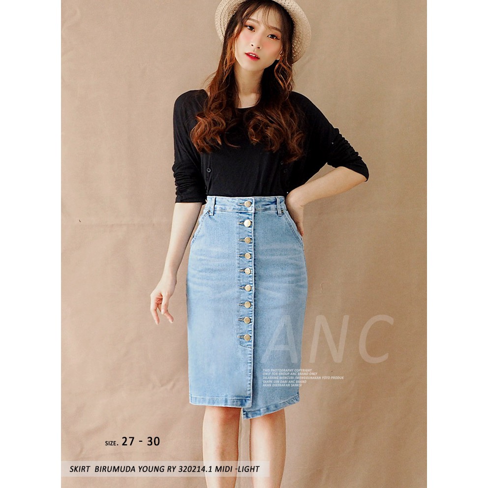 Rok cheap jeans midi