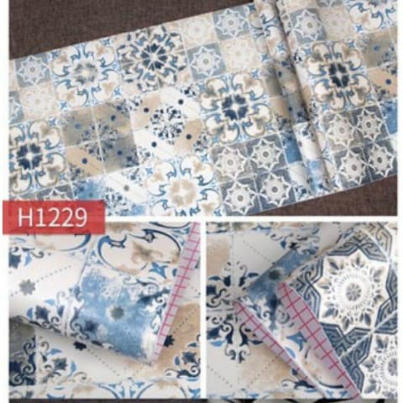 Jual Wallpaper Sticker Dinding Batik Tegel Dekorasi Dinding Rumah