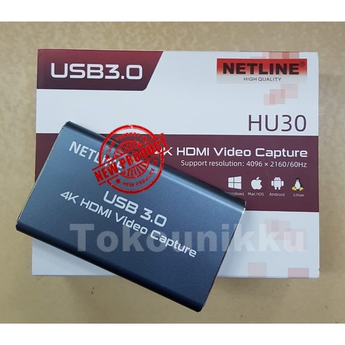 Jual NETLINE HU30 USB 3.0 HDMI VIDEO CAPTURE Video Recorder | Shopee ...