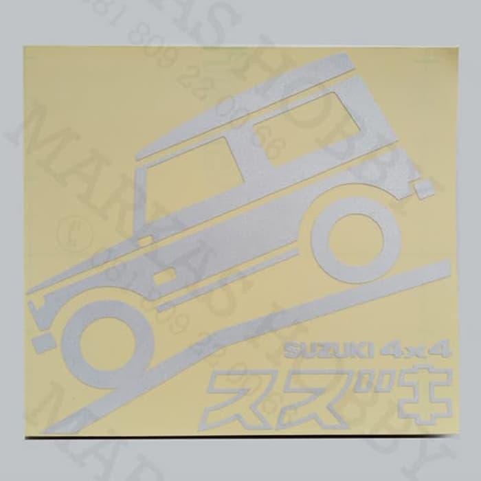 Jual Stiker / Sticker Suzuki Jimny 4 x 4 Silver Colour | Shopee Indonesia