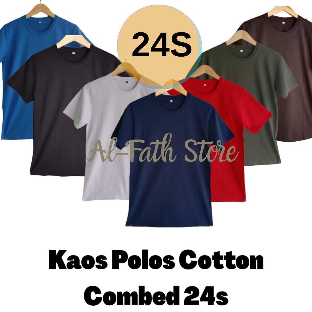 Jual Murni100 Combed Kaos Polos Cotton Combed 24s Warna Reaktif Lebih Tebal Dari 30s 9004