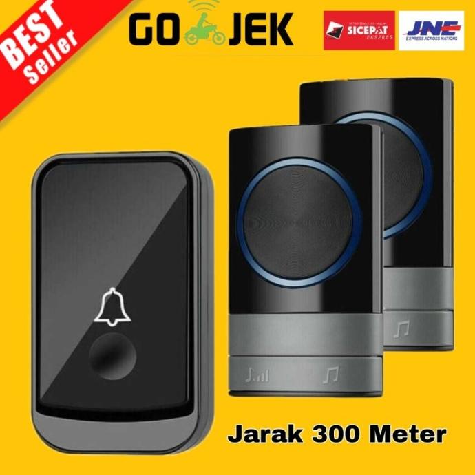 Jual Bel Rumah Wireless Door Bell Waterproof Pintu Receiver Transmitter Shopee Indonesia