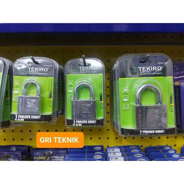 Jual Gembok Tekiro Leher Pendek Ukuran 40 Mm 50 Mm 60 Mm Padlock