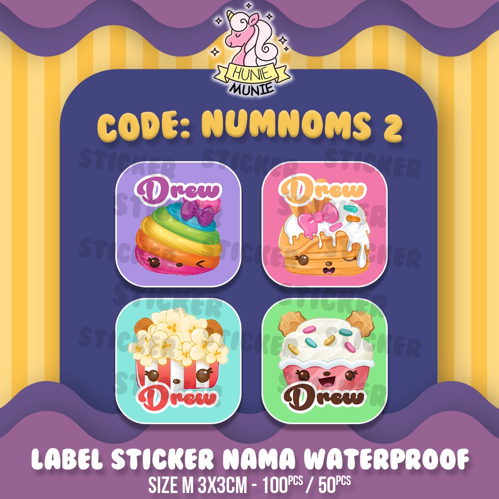Jual Sticker Label Nama - Num Noms Numnoms (100pcs) Stiker | Shopee ...