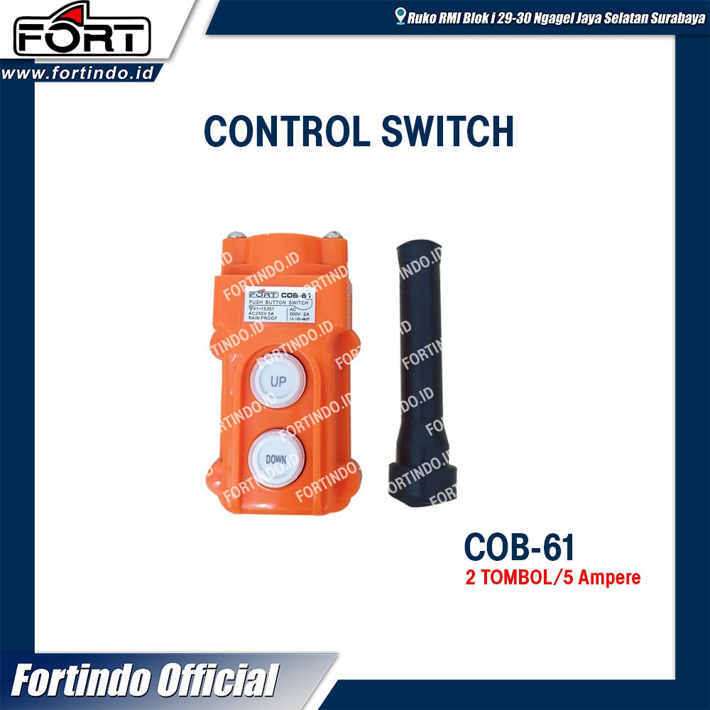 Jual Hoist Push Button COB-61 Tanpa Tombol Emergency Stop MERK FORT ...
