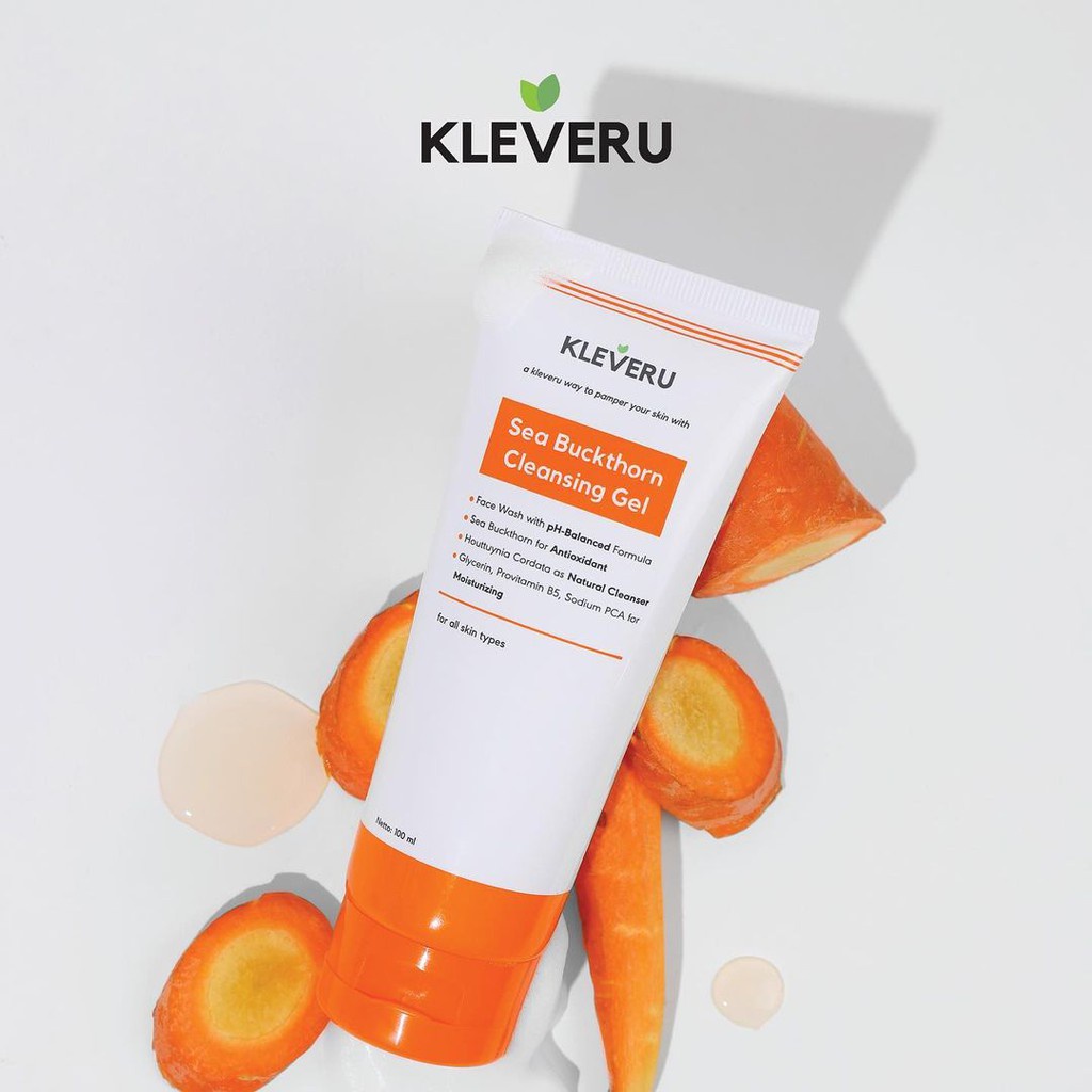 Jual KLEVERU Sea Buckthorn Cleansing Gel ( Facial Wash) 100 ML Shopee