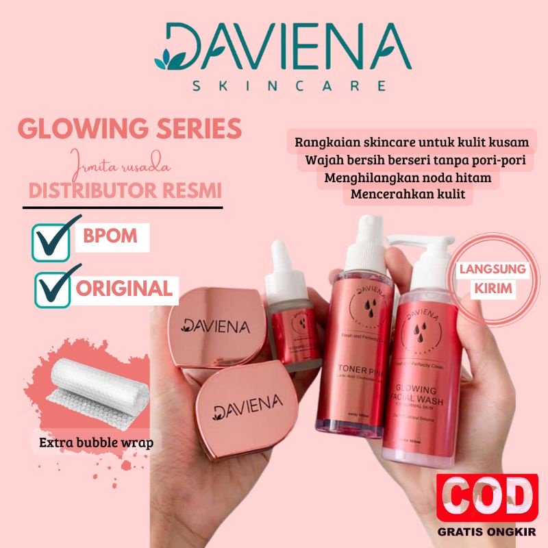 Jual Daviena Skincare Glowing Series Distributor Daviena Best Seller