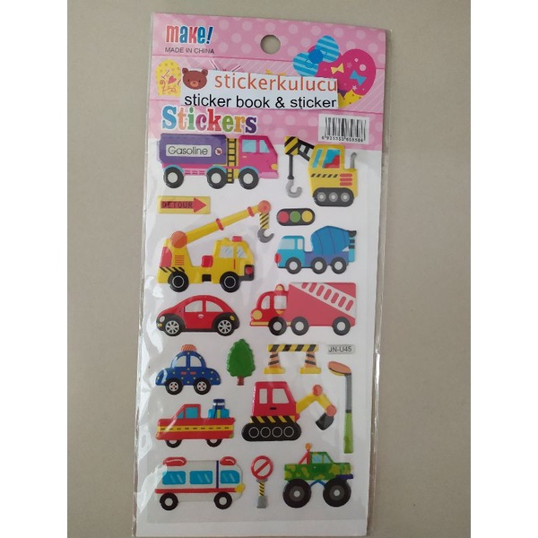 Jual Stiker anak timbul KENDARAAN 10x20cm | Shopee Indonesia