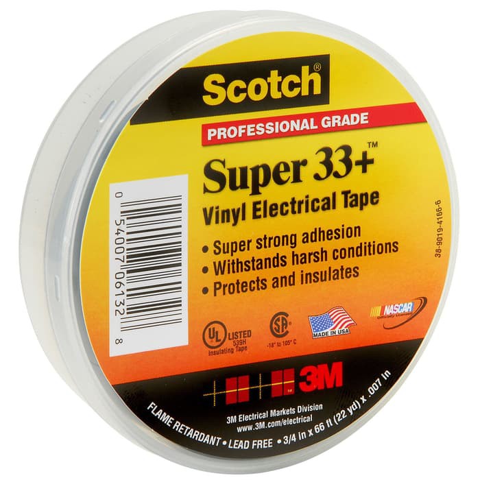 thumbnail image 2 of Genuine 3M Scotch Super 33+ Vinyl Electrical Tape – 19mm X 20mm, Black, UL/CSA 2 of 3