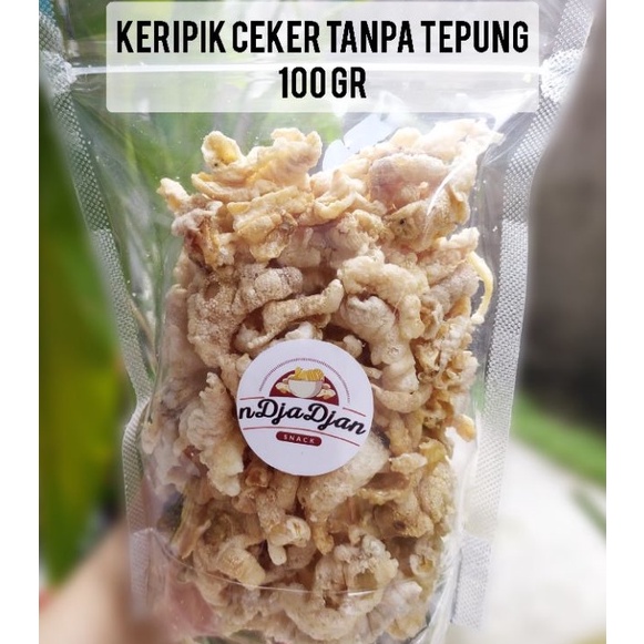 Jual Keripik Ceker Tanpa Tepung 100 Gram Rambak Ceker Kerupuk Ceker