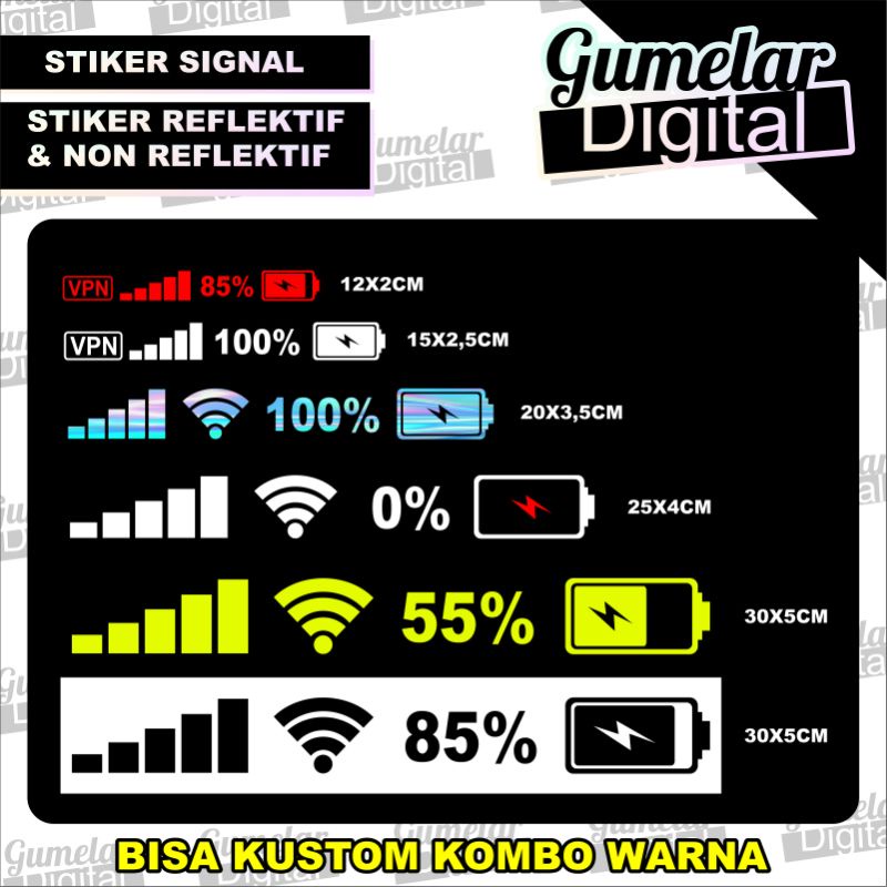 Jual CUTTING STIKER BATERAI WIFI SINYAL HP PHONE VIRAL CUTTING STIKER ...
