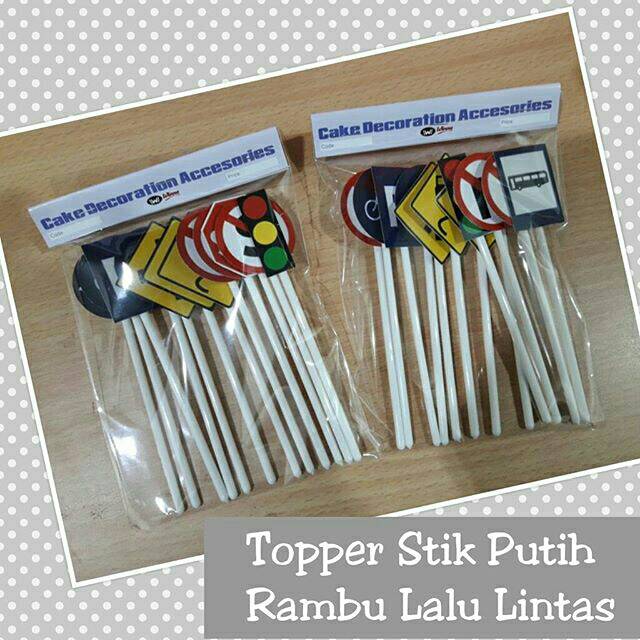 Jual Hiasan Tusukan Kue Cake Topper Rambu Lalu Lintas | Shopee Indonesia