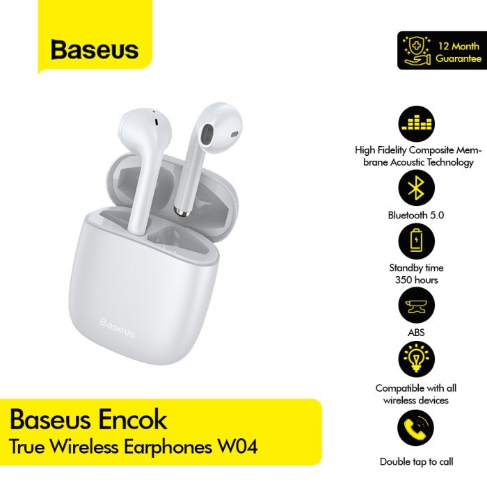 Jual BASEUS TRUE WIRELESS TWS BLUETOOTH EARPHONE EARBUDS HEADSET