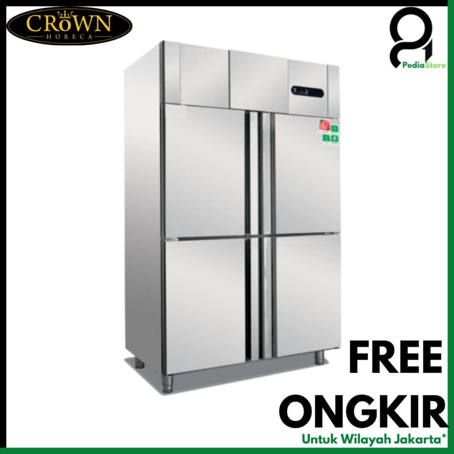 Jual Crown Horeca G1000 Upright Chiller 4 Pintu Kulkas Chiller G-1000 ...