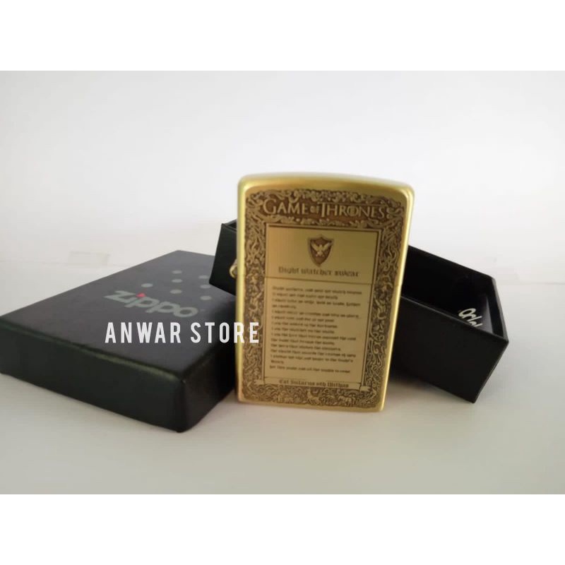 Jual Korek Api Unik Zippo Motif Game of Thrones | Shopee Indonesia