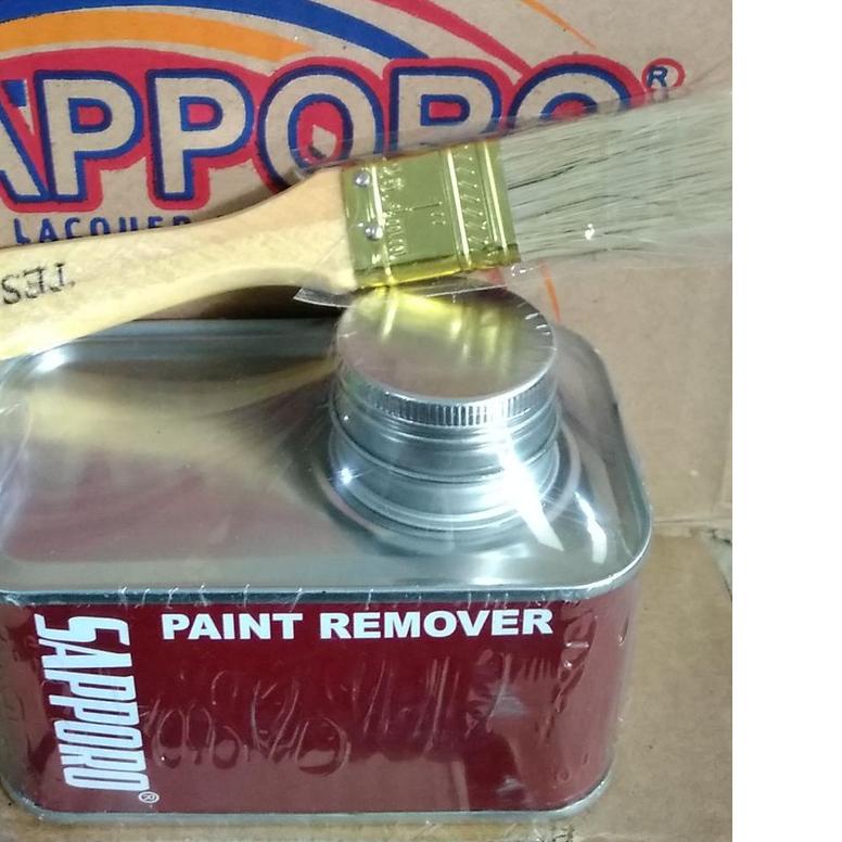 Jual Paket Paint Remover Sapporo 250 ml untuk di bahan besi + Kuas 1